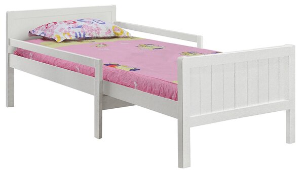 Jednolůžková postel 90 cm Elunna (bílá) (s roštem). Vlastní profesionální přeprava až k Vám domů 1016543