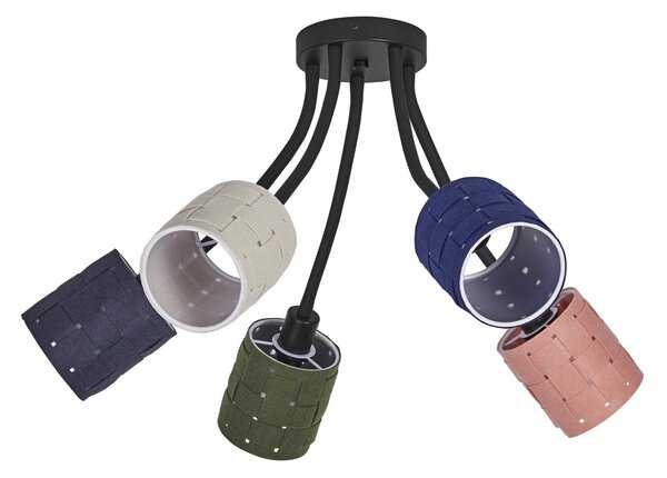 Dekorativní stropní svítidlo Felt Weaving Cans 5xE14 vícebarevné