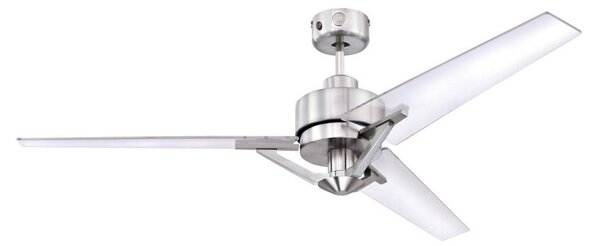 Stropní ventilátor Julien, čirý, s dálkovým ovládáním – Westinghouse Westinghouse, Julien, Transparentní, Obývací pokoj, Plast, Moderní