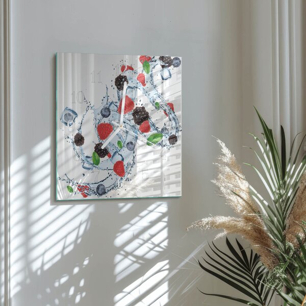 Skleněné hodiny Ovocná zmrzlina zskb-30x30-00089157