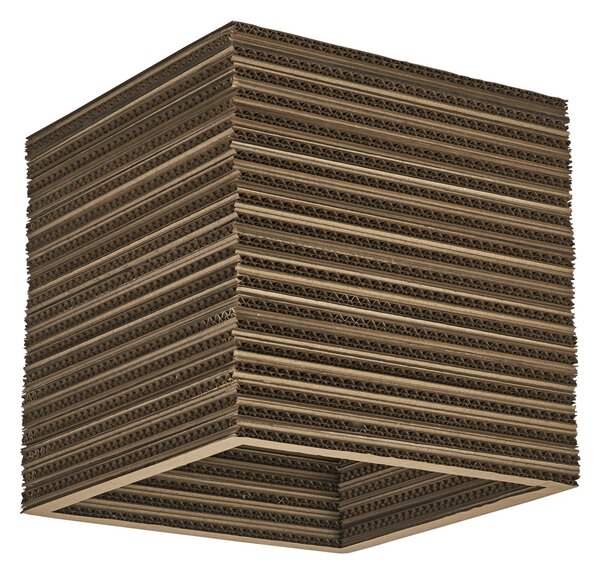 Dekorativní stropní svítidlo Cardboard Square E27 hnědé, 250 mm