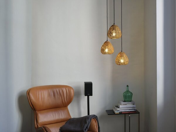 Dekorativní závěsná lampa Kapka Paper 3xE27, béžová