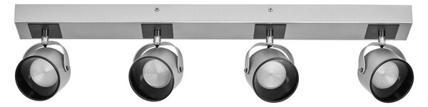 Dekorativní stříbrné stropní svítidlo 22 W Teplá bílá 700 mm