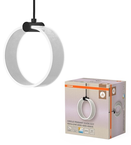 Dekorativní závěsné svítidlo 8 W, černé, 160 mm, laditelná bílá