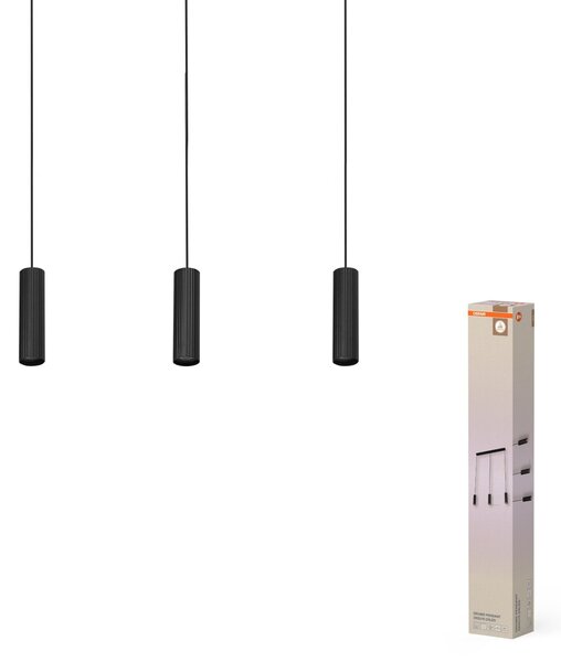 Dekorativní závěsné svítidlo 7,5 W, černé, délka 825 mm, Teplá bílá