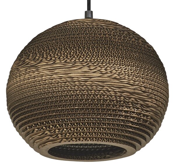 Dekorativní závěsné svítidlo Cardboard Ball, E27, hnědé