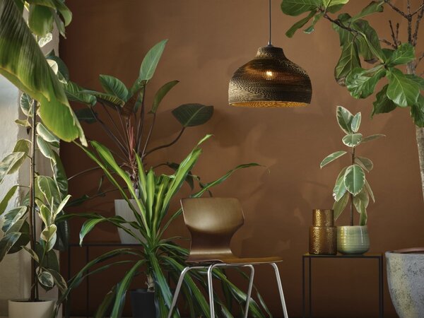Dekorativní závěsné svítidlo Cardboard Hat E27 hnědé