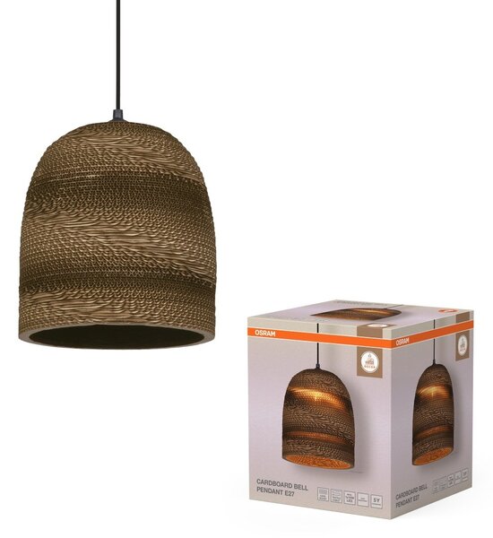Dekorativní závěsné svítidlo Cardboard Bell E27 hnědé