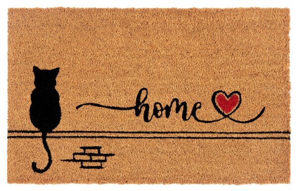 Hanse Home, Rohožka Kočka 106200 - na ven i na doma, 40x70, hnědá, chodba / předsíň