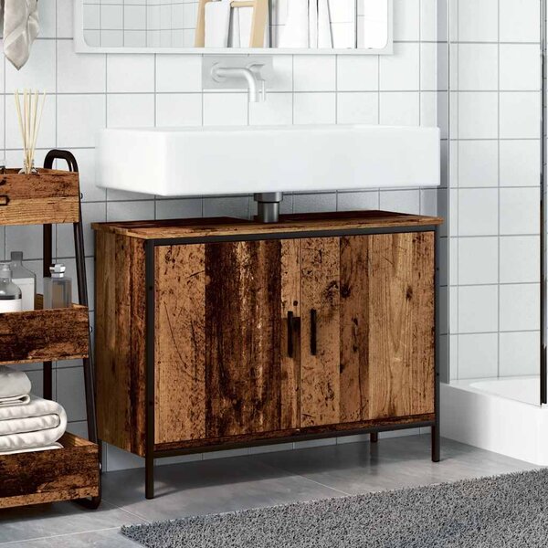 Skříňka pod umyvadlo old wood 80 x 30 x 60 cm kompozitní dřevo