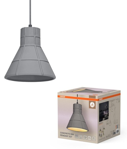 Dekorativní závěsné svítidlo Concrete Bim E27 tmavě šedé