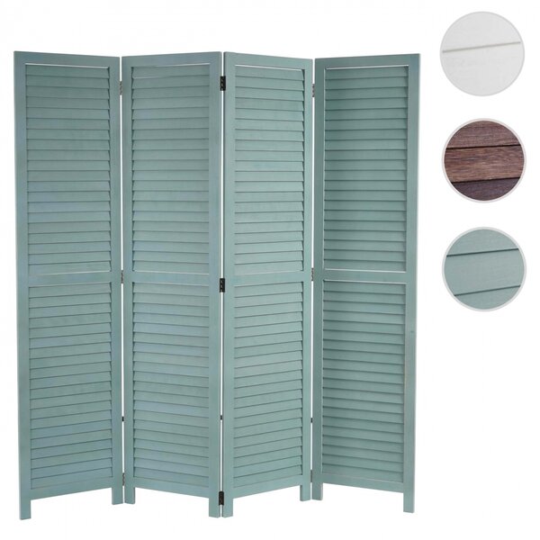 Paraván Shabby vintage C30 - 170 x 160 cm - Zelená