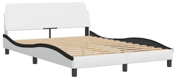 Rám postele bez matrace Zadar bílá a černá 120 x 200 cm umělá kůže 3208858