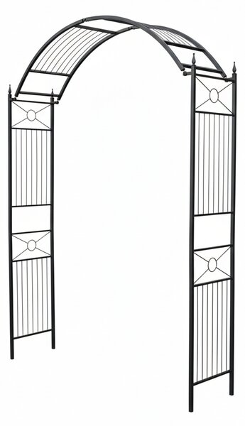 Oblouk na růže Flexi s nastavitelnou šířkou - Černá