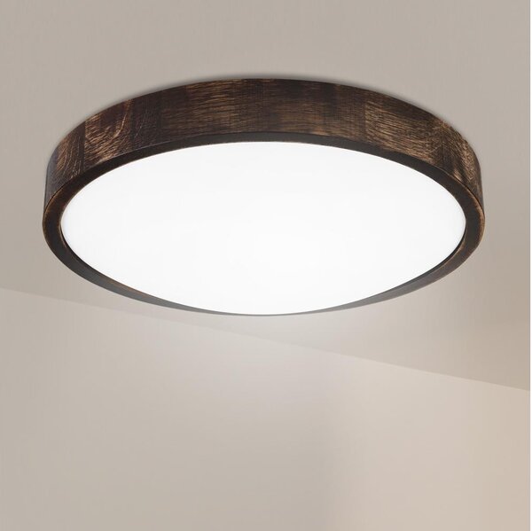 Brilagi - LED Stropní svítidlo CARVALHO SLIM SMOKEY LED/36W/230V dub pr. 37,5 cm