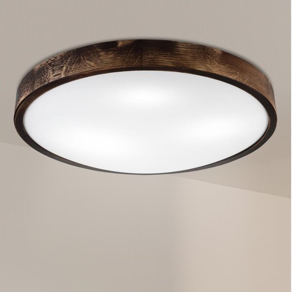 Brilagi - Stropní svítidlo CARVALHO SLIM SMOKEY 3xE27/60W/230V dub pr. 47,5 cm