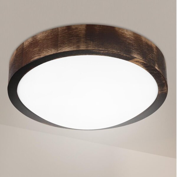 Brilagi - LED Stropní svítidlo CARVALHO SLIM SMOKEY LED/20W/230V dub pr. 27,5 cm