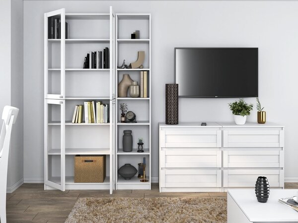 TP Living Vitrína PAPHOS 40 cm III bílá