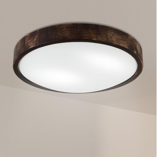 Brilagi - Stropní svítidlo CARVALHO SLIM SMOKEY 2xE27/60W/230V dub pr. 37,5 cm