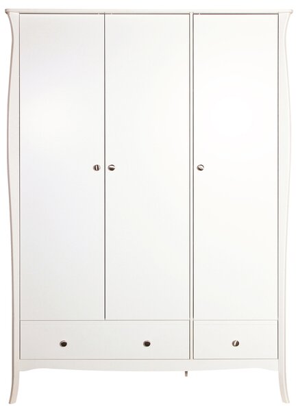 Trojdveřová šatní skříň v romantickém stylu Baroque 107 extra white