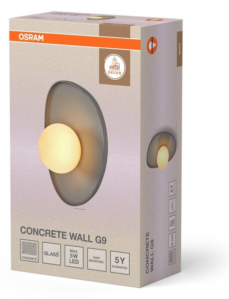 Nástěnné svítidlo Decor Concrete Nest, 1×G9, šedé