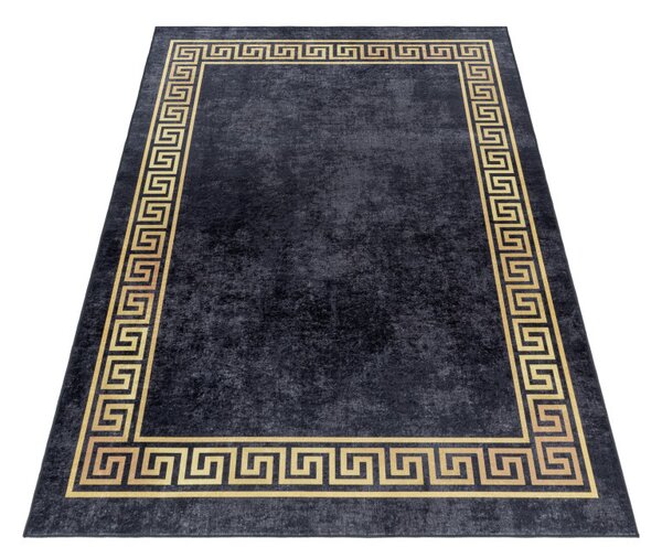 Ayyildiz, Kusový koberec Fiesta 4305 black, 120x170, černá, chodba / předsíň