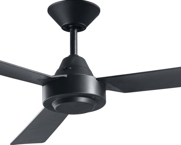 Stropní ventilátor Bayside Calypso, černý, 122 cm, tichý, Beacon Beacon Lighting, Bayside Calypso, Černá, Obývací pokoj, Plast, Moderní