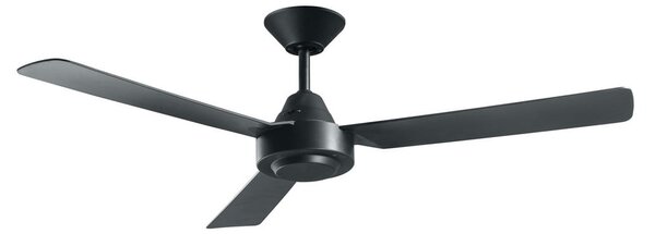 Stropní ventilátor Bayside Calypso, černý, 122 cm, tichý, Beacon Beacon Lighting, Bayside Calypso, Černá, Obývací pokoj, Plast, Moderní
