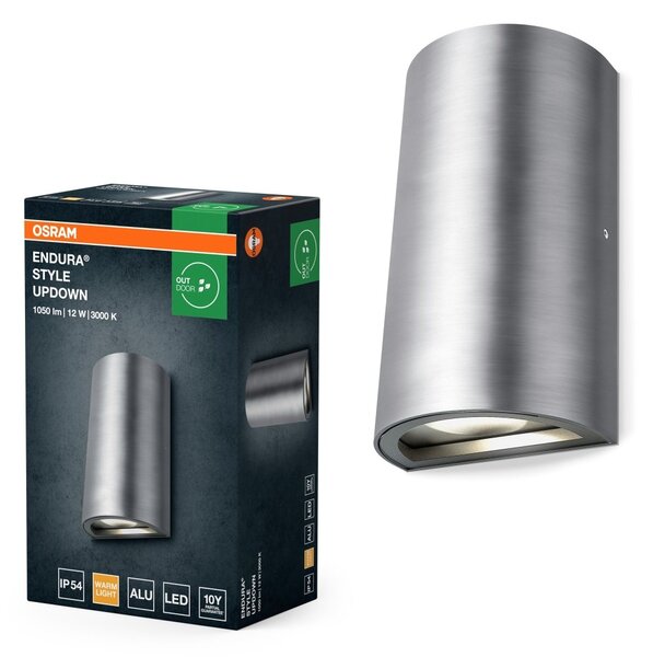 Nástěnné svítidlo Endura Style UpDown, 12 W, hliníkové