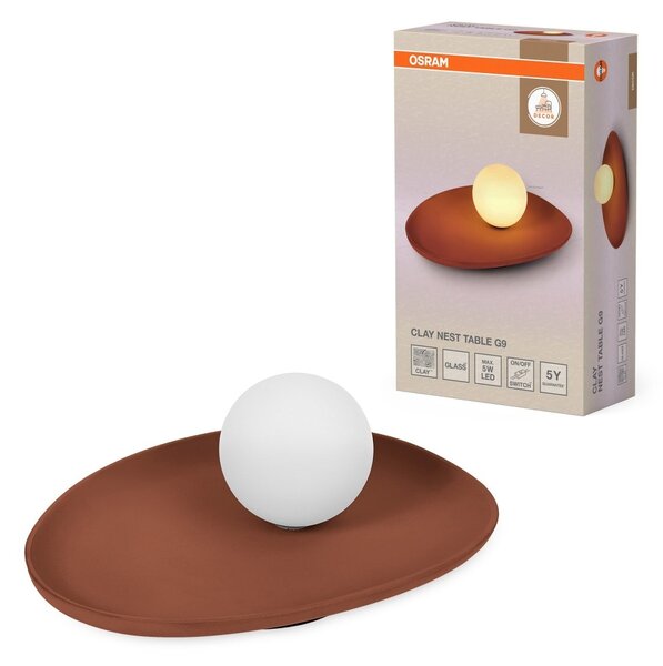 Stolní svítidlo Decor Clay Nest, hnědé