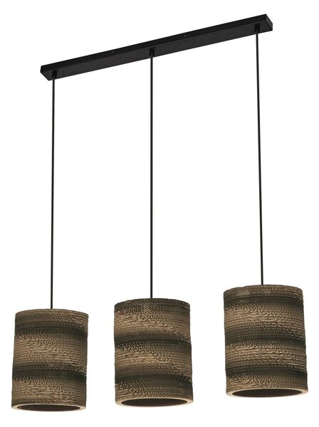 Dekorativní závěsné svítidlo Cardboard Cylinder, 3xE27, hnědé