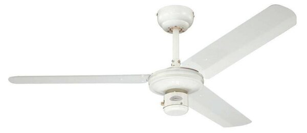 Průmyslový stropní ventilátor, bílý, tichý, Ø 122 cm – Westinghouse Westinghouse, Industrial, Bílá, Obývací pokoj, Kov, Moderní