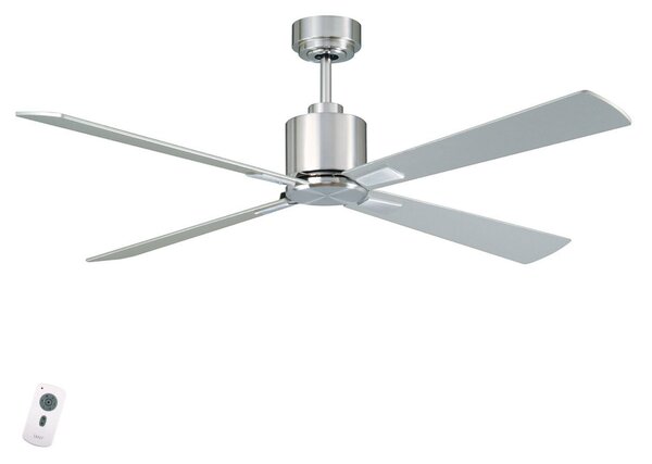 Stropní ventilátor Airfusion Climate DC, chromový, tichý – Beacon Beacon Lighting, Airfusion Climate DC, Šedá, Obývací pokoj, Kov, Moderní
