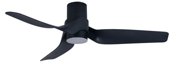 Stropní ventilátor Nautica se světlem, černý, tichý – Beacon Beacon Lighting, Nautica, stmívatelné, Černá, Obývací pokoj, Plast, Moderní