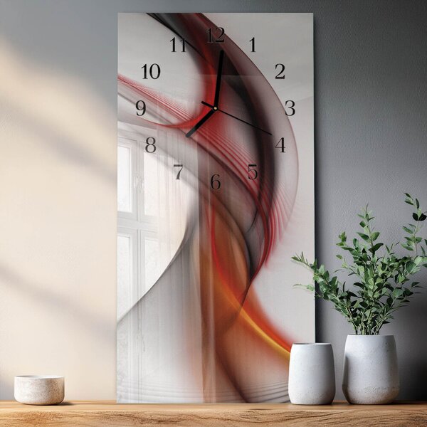 Skleněné hodiny vertikální Abstraktní čáry zsppc-30x60-00174849
