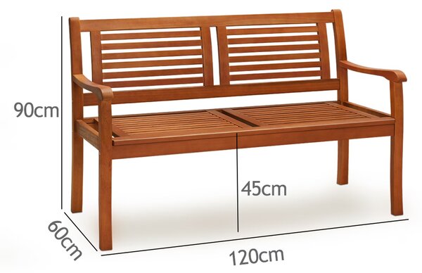 Deuba Zahradní lavička 120 cm - eukalyptus