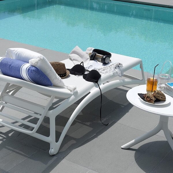 Nardi Bílý plastový zahradní stůl Spritz 60,5 cm