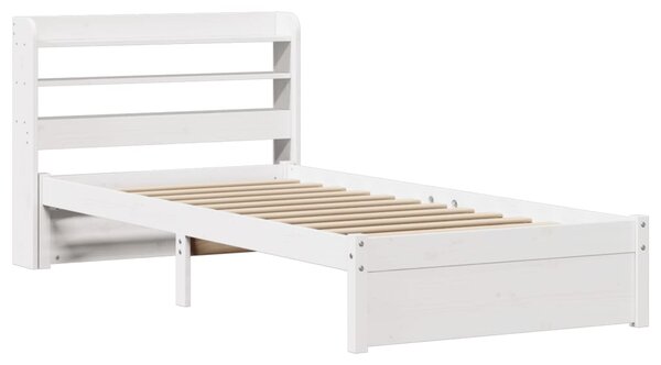 Rám postele s čelem bílý 75 x 190 cm masivní borovice 3306721