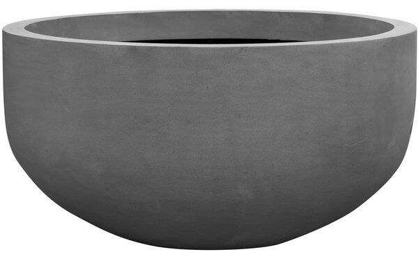 Pottery Pots Venkovní květináč kulatý City bowl L, Grey (barva šedá), kolekce Natural, kompozit Fiberstone, průměr 128 cm x v 68 cm, objem cca 693 l