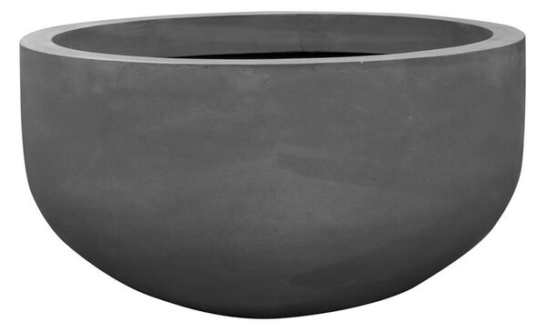 Pottery Pots Venkovní květináč kulatý City bowl M, Grey (barva šedá), kolekce Natural, kompozit Fiberstone, průměr 110 cm x v 60 cm, objem cca 463 l