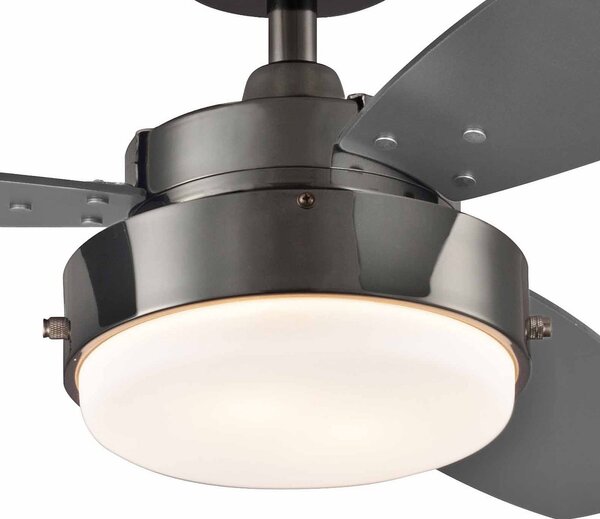 Stropní ventilátor Alloy s osvětlením, černý, tichý, Westinghouse Westinghouse, ALLOY, Černá, Obývací pokoj, Kov, Moderní