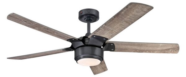 Stropní ventilátor Morris s LED osvětlením, dřevěný, tichý – Westinghouse Westinghouse, Morris, stmívatelné, Dřevo, Obývací pokoj, Dřevo