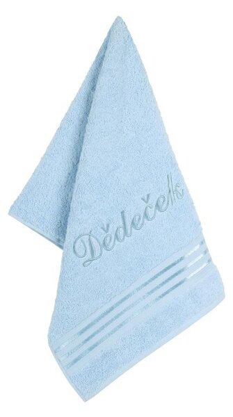 BELLATEX Froté ručník kolekce Linie s výšivkou Dědeček světlá modrá Ručník - 50x100 cm