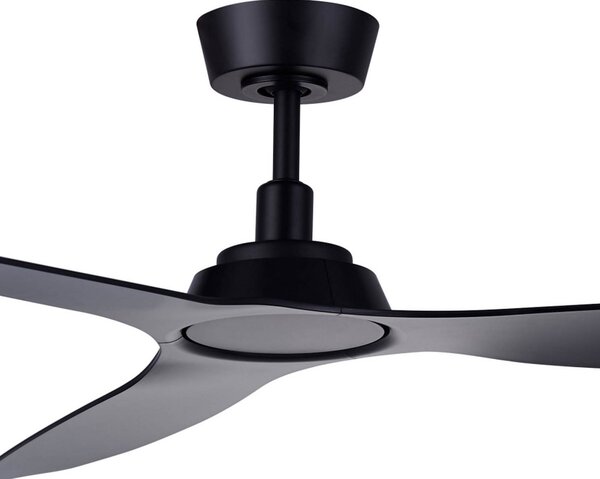 Stropní ventilátor Moto, černý, Ø 132 cm, tichý – Beacon Beacon Lighting, Moto, Černá, Obývací pokoj, Plast, Moderní