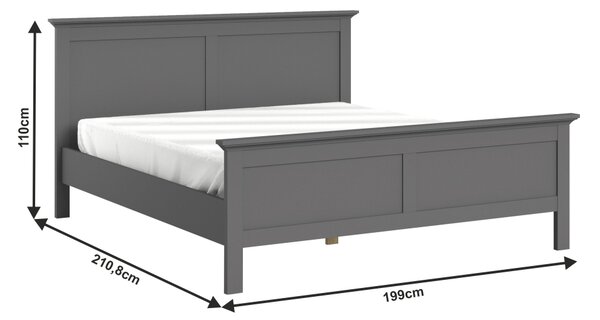 Manželská postel 180 cm Phung (šedá)