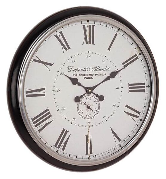 Nástěnné hodiny dellart ø 62 cm černé