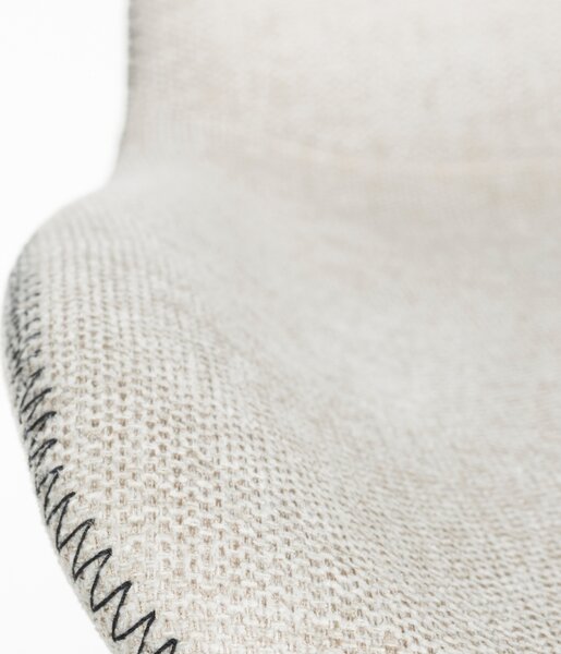 White Label Béžová čalouněná jídelní židle WLL LESTER