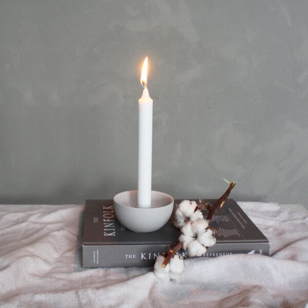 Storefactory Scandinavia Keramický svícen Lidatorp S - Light Grey SF124