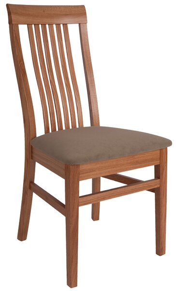 Dřevěná židle s polstrovaným sedákem Classic KT379 dub