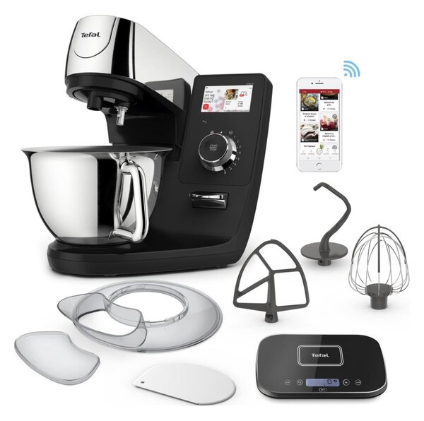 Tefal - Kuchyňský robot s váhou I-COACH TOUCH 1200W/230V nerez